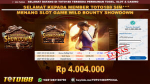 Bukti JP Kemenangan SLOT GAME WILD BOUNTY SHOWDOWN 03 SEP 24