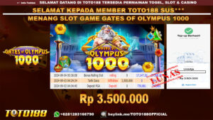Bukti JP Kemenangan SLOT GAME GATES OF OLYMPUS 1000 03 Sept 24