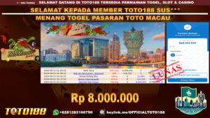 Bukti JP Kemenangan TOGEL PASARAN TOTO MACAU 23 SEP 24