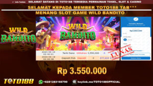 Bukti JP Kemenangan SLOT GAME WILD BANDITO 19 SEP 24