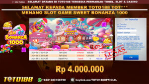 Bukti JP Kemenangan SLOT GAME SWEET BONANZA 1000 15 SEP 2024