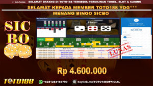 Bukti JP Kemenangan GAME BINGO SICBO 09 SEP 2024