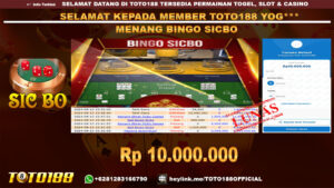 Bukti JP Kemenangan GAME BINGO SICBO 15 SEP 2024