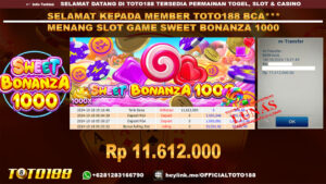 Bukti JP Kemenangan SLOT GAME SWEET BONANZA 1000 18 OKT 24