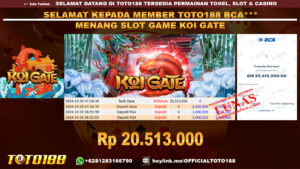 Bukti JP Kemenangan SLOT GAME KOI GATE 30 OKT 2024