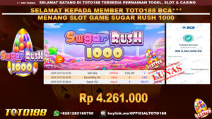 Bukti JP Kemenangan SLOT GAME SUGAR RUSH 1000 07 OKT 24