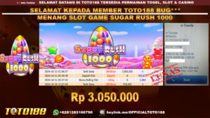 Bukti JP Kemenangan SLOT GAME SUGAR RUSH 1000 31 OKT 24