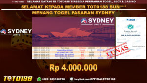 Bukti JP Kemenangan Togel Pasaran Sydney 23 okt 24