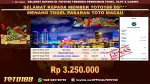 Bukti JP Kemenangan TOGEL PASARAN TOTO MACAU 29 OKT 24