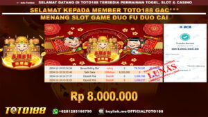 Bukti JP Kemenangan SLOT GAME DUO FU DUO CAI 18 OKT 24