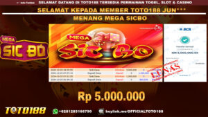 Bukti JP Kemenangan MEGA SICBO GAMES 20 OKT 24
