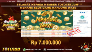 Bukti JP Kemenangan SLOT GAME MAHJONG WAYS 21 OKT 24
