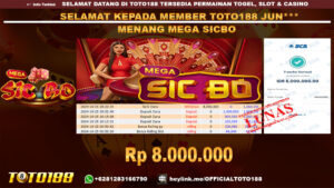 Bukti JP Kemenangan MEGA SICBO GAMES 25 OKT 24
