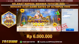 Bukti JP Kemenangan SLOT GAME GATES OF OLYMPUS 1000 08 OKT 24