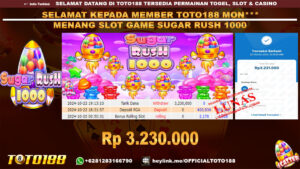 Bukti JP Kemenangan SLOT GAME SUGAR RUSH 1000 22 OKT 24