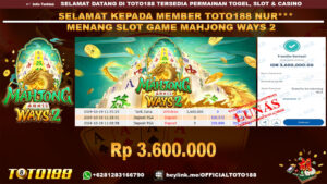 Bukti JP Kemenangan SLOT GAME MAHJONG WAYS2 19 OKT 24