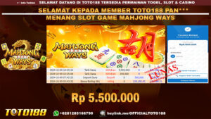 Bukti JP Kemenangan SLOT GAME MAHJONG WAYS 09 OKT 24
