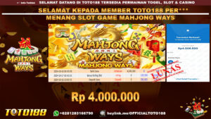 Bukti JP Kemenangan SLOT GAME MAHJONG WAYS 18 OKT 24