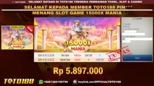 Bukti JP Kemenangan SLOT GAME 15000X MANIA 25 okt 24