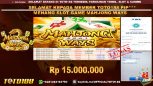 Bukti JP Kemenangan SLOT GAME MAHJONG WAYS 11 OKT 24