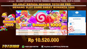 Bukti JP Kemenangan SLOT GAME SWEET BONANZA 1000 08 OKT 2024