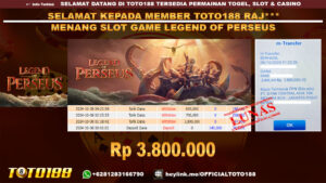 Bukti JP Kemenangan SLOT GAME LEGEND OF PERSEUS 08 OKT 2024