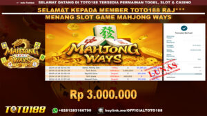 Bukti JP Kemenangan SLOT GAME MAHJONG WAYS 15 OKT 24
