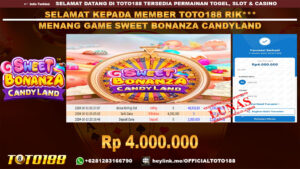 Bukti JP Kemenangan SWEET BONANZA CANDYLAND 11 Okt 2024