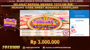 Bukti JP Kemenangan SWEET BONANZA CANDYLAND 13 Okt 2024