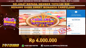Bukti JP Kemenangan SWEET BONANZA CANDYLAND 28 Okt 2024