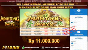 Bukti JP Kemenangan SLOT GAME MAHJONG WAYS 29 OKT 24