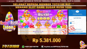 Bukti JP Kemenangan SLOT GAME SUGAR RUSH 1000 07 OKT 24