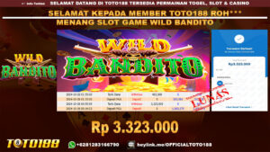 Bukti JP Kemenangan SLOT GAME WILD BANDITO 26 OKT 24