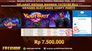 Bukti JP Kemenangan SLOT GAME VAMPY PARTY 27 OKT 24