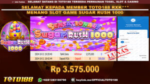 Bukti JP Kemenangan SLOT GAME SUGAR RUSH 1000 31 OKT 24