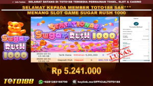 Bukti JP Kemenangan SLOT GAME SUGAR RUSH 1000 31 OKT 24