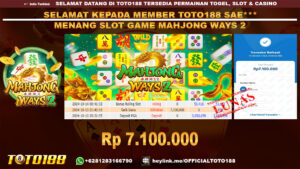 Bukti JP Kemenangan SLOT GAME MAHJONG WAYS2 13 OKT 24