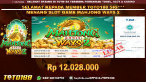 Bukti JP Kemenangan SLOT GAME MAHJONG WAYS2 08 OKT 24