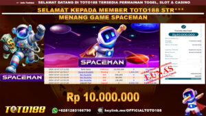 Bukti JP Kemenangan GAME SPACEMAN 07 OKT 24