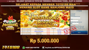 Bukti JP Kemenangan SLOT GAME MAHJONG WAYS 17 OKT 24