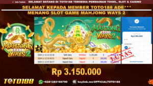 Bukti JP Kemenangan SLOT GAME MAHJONG WAYS2 12 NOV 24