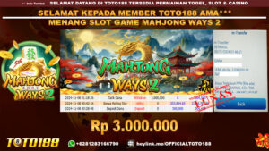Bukti JP Kemenangan SLOT GAME MAHJONG WAYS2 08 NOV 24
