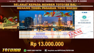 Bukti JP Kemenangan TOGEL PASARAN TOTO MACAU 02 NOV 24