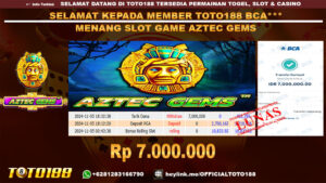 Bukti JP Kemenangan SLOT GAME AZTEC GEMS 05 NOV 24
