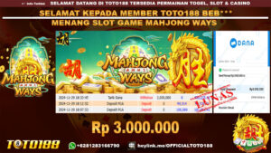 Bukti JP Kemenangan SLOT GAME MAHJONG WAYS 29 NOV 24