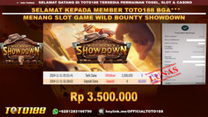 Bukti JP Kemenangan SLOT GAME WILD BOUNTY SHOWDOWN 11 NOV 24
