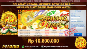 Bukti JP Kemenangan SLOT GAME MAHJONG WAYS 23 NOV 24