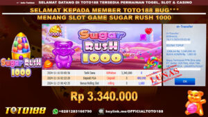 Bukti JP Kemenangan SLOT GAME SUGAR RUSH 1000 16 NOV 24