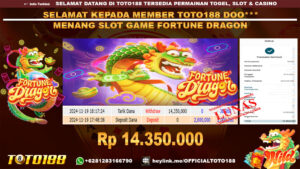Bukti JP Kemenangan SLOT GAME FORTUNE DRAGON 19 NOV 24