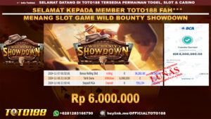 Bukti JP Kemenangan SLOT GAME WILD BOUNTY SHOWDOWN 06 NOV 24